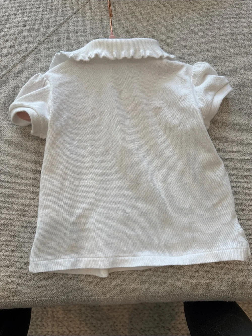Ralph Lauren White Polo with Pink Pony Embroidery